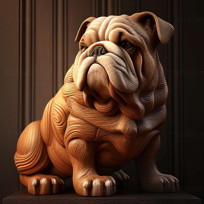 3D model Toy Bulldog dog (STL)